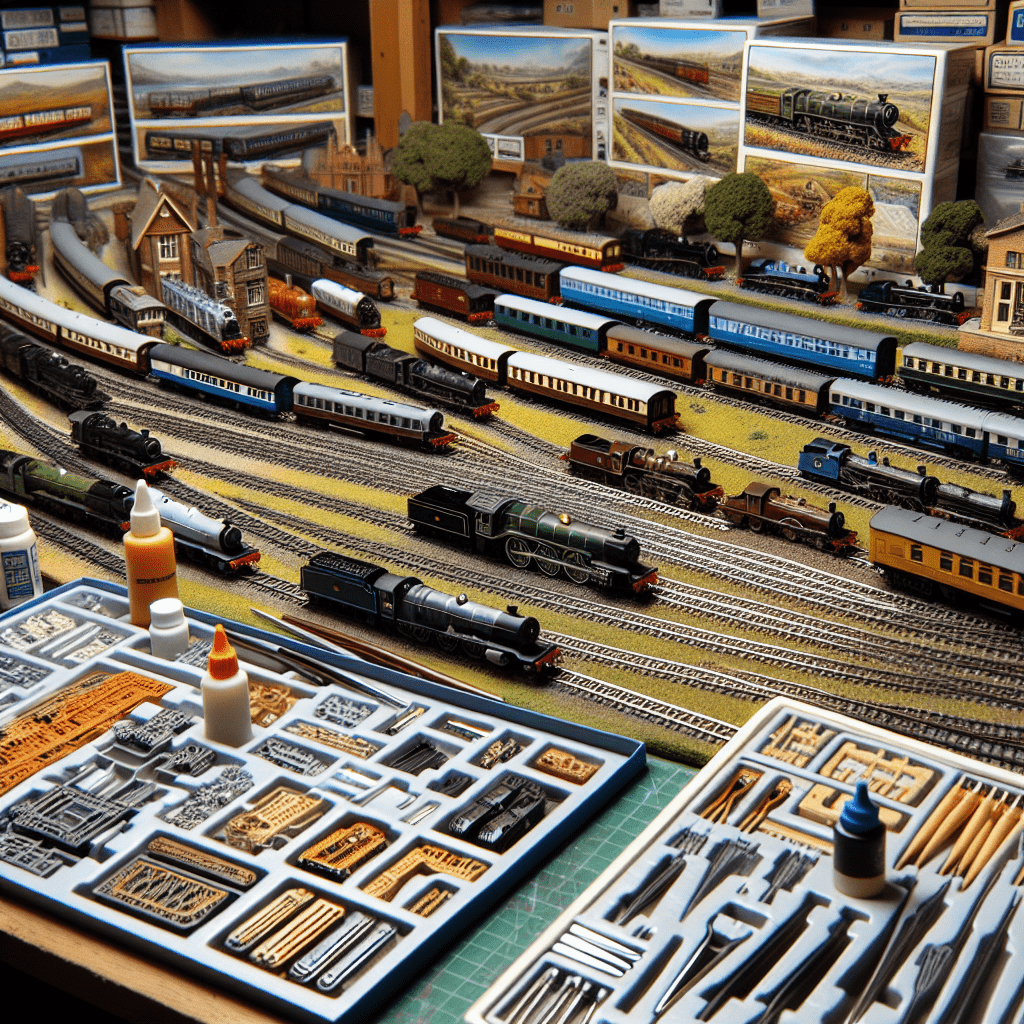 Model train building kits