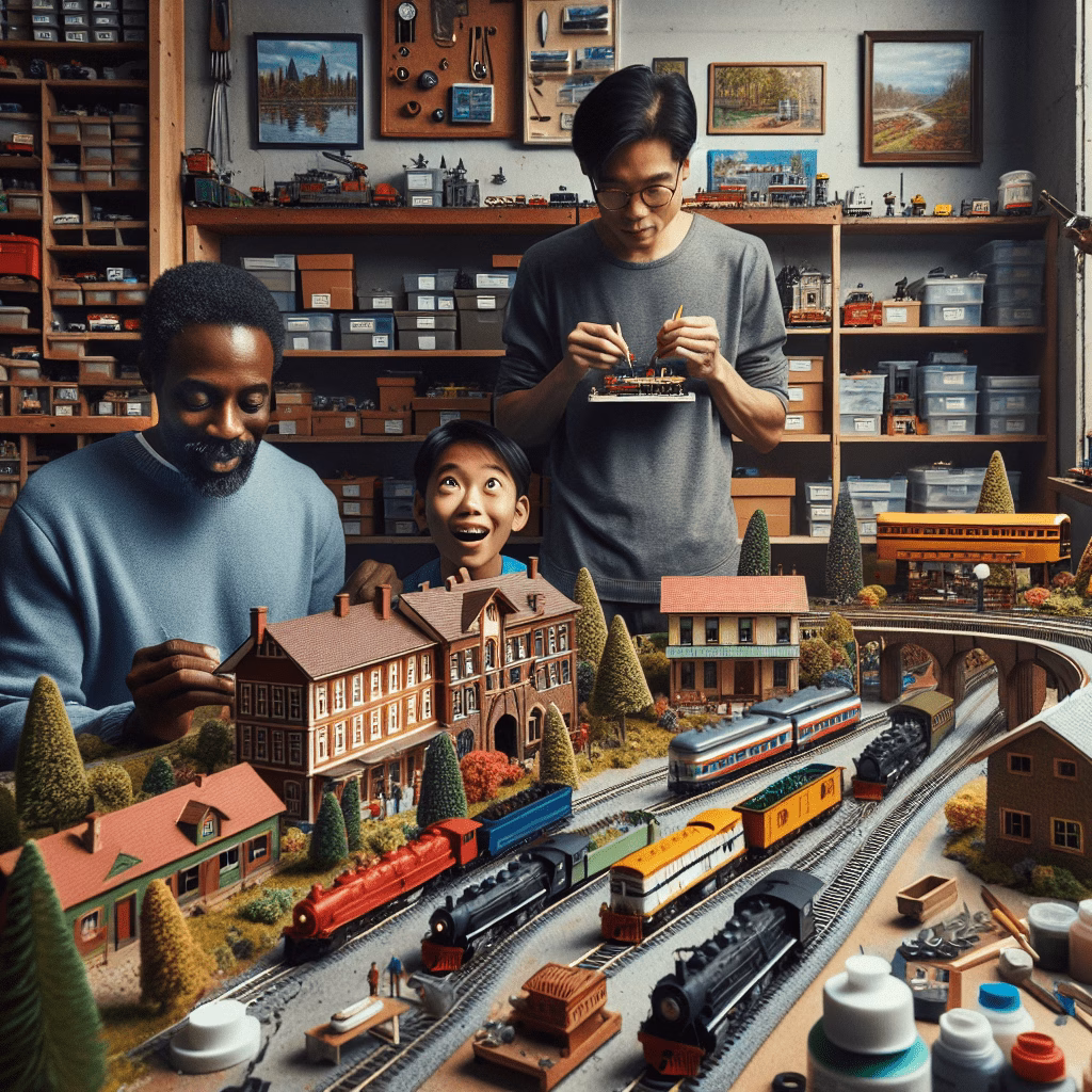 Crafting Worlds, One Track at a Time. Model train hobbyists Crafting Worlds, One Track at a Time. Model train hobbyists