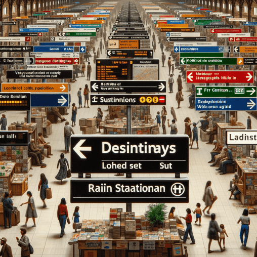 Railway station signs are Guiding Your Journey, One Sign at a Time.