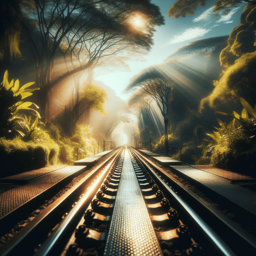 Train tracks; a Better Journeys, Connecting Destinations.