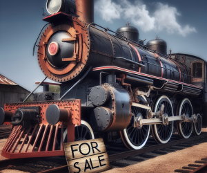 Steam locomotive for sale!Ride the Rails of History