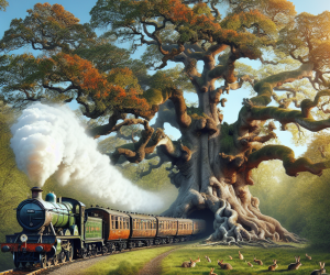 Train Around Tree, Journey Through Nature